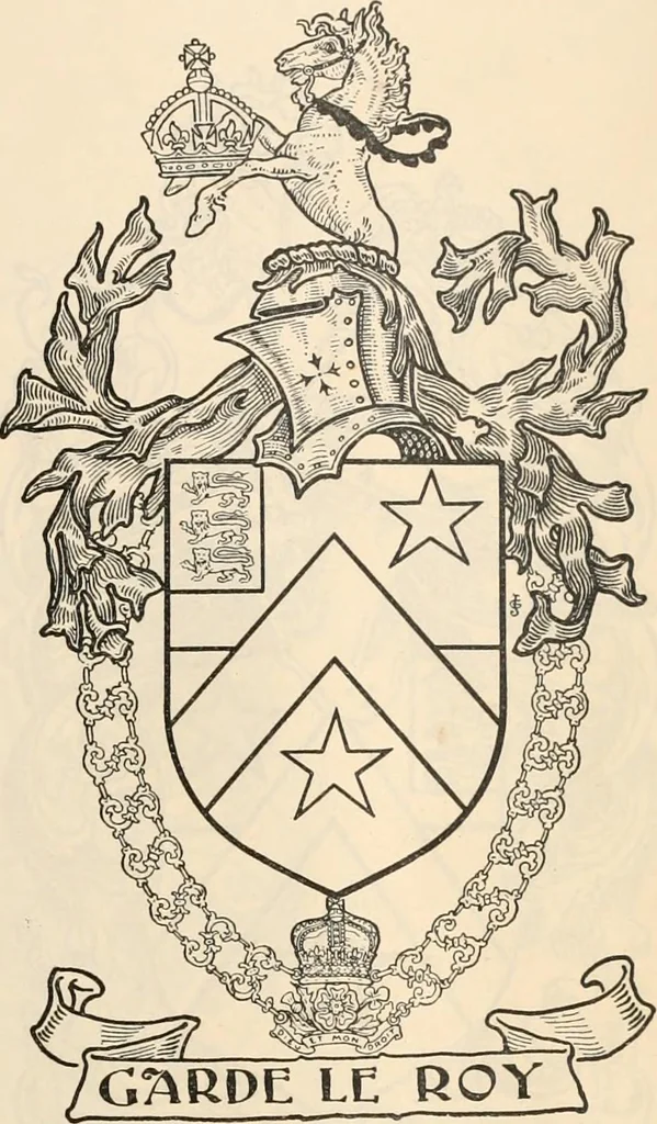 An illustration from Armorial families : a directory of gentlemen of coat-armour, 1905, leaf 872