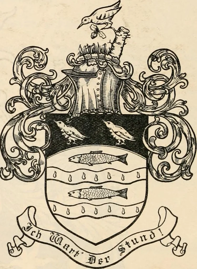 An illustration from Armorial families : a directory of gentlemen of coat-armour, 1905, leaf 875