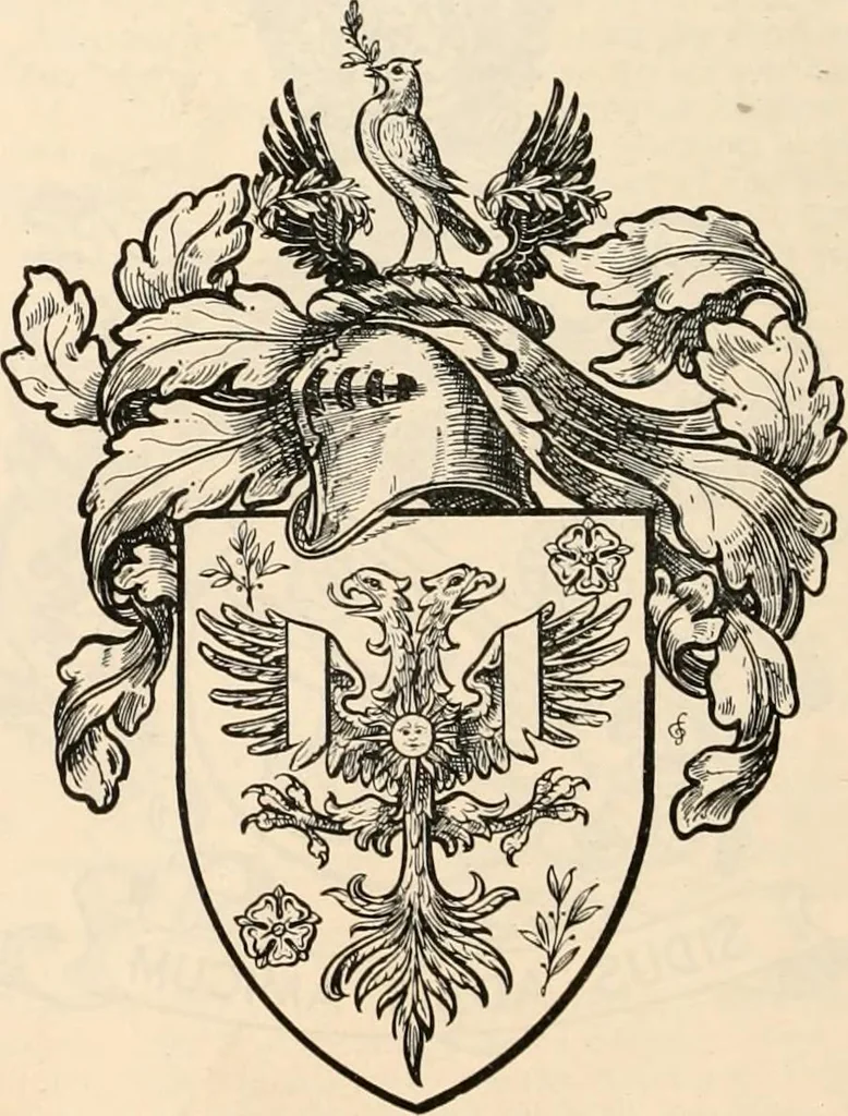 An illustration from Armorial families : a directory of gentlemen of coat-armour, 1905, leaf 883