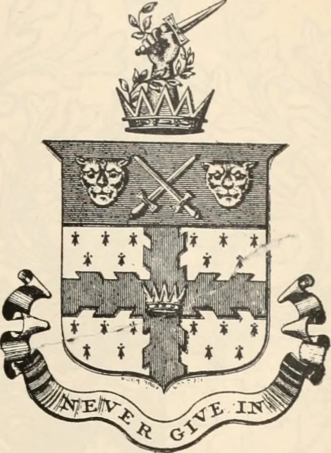 An illustration from Armorial families : a directory of gentlemen of coat-armour, 1905, leaf 884