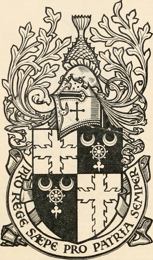 An illustration from Armorial families : a directory of gentlemen of coat-armour, 1905, leaf 885