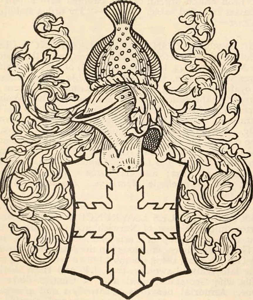 An illustration from Armorial families : a directory of gentlemen of coat-armour, 1905, leaf 885