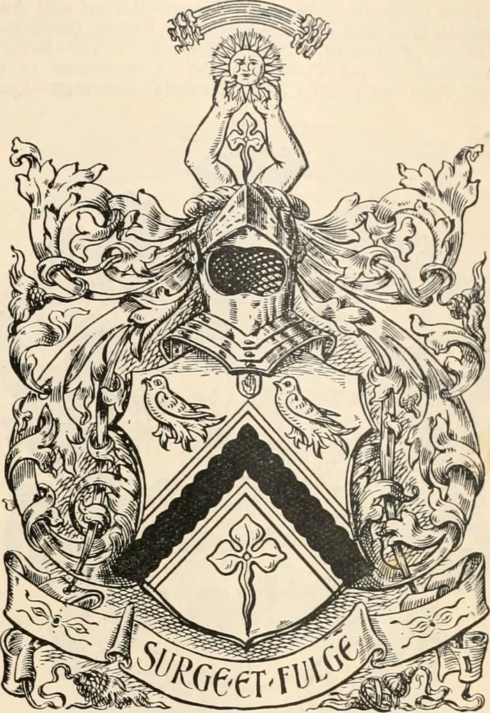 An illustration from Armorial families : a directory of gentlemen of coat-armour, 1905, leaf 886