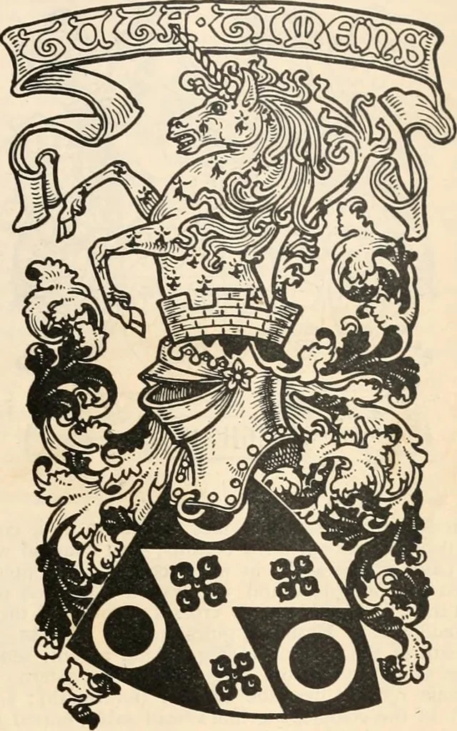 An illustration from Armorial families : a directory of gentlemen of coat-armour, 1905, leaf 888