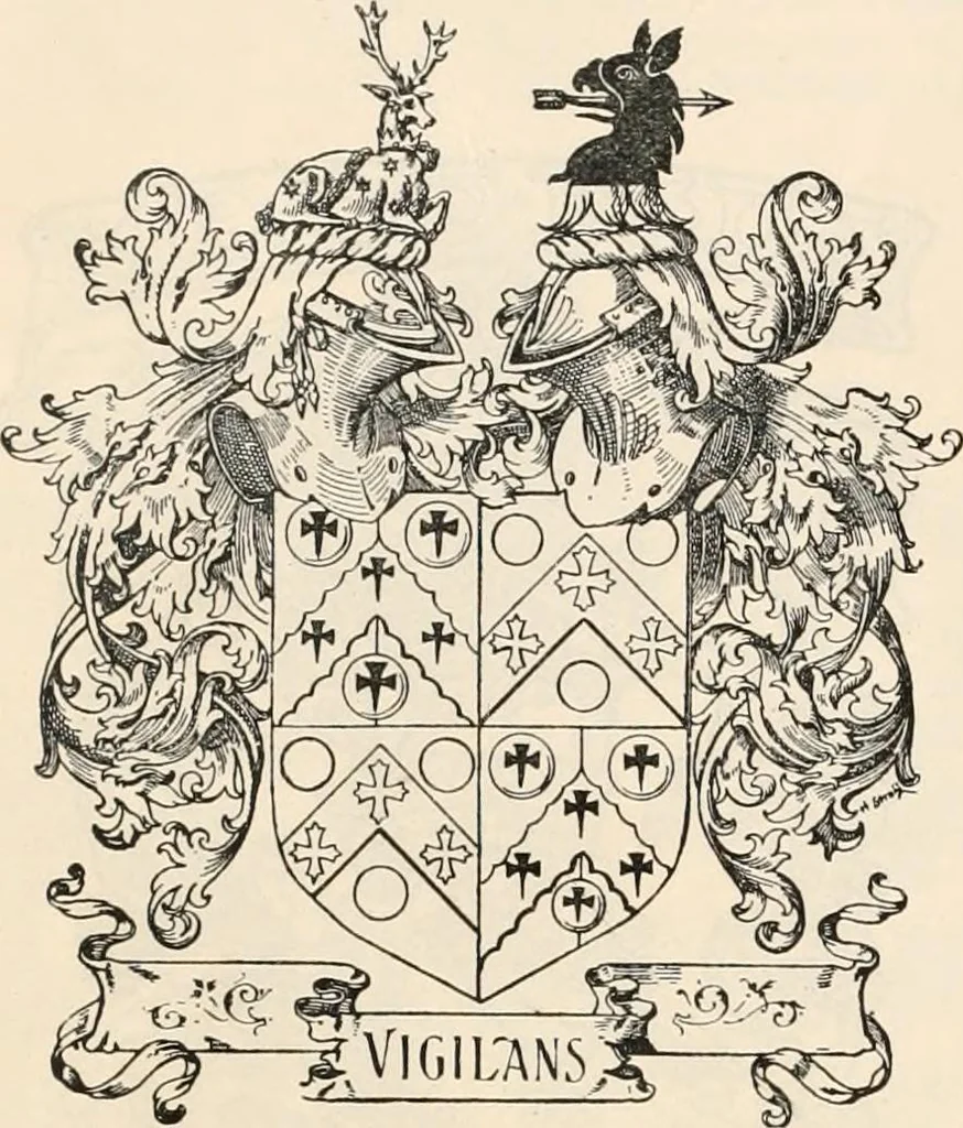An illustration from Armorial families : a directory of gentlemen of coat-armour, 1905, leaf 889