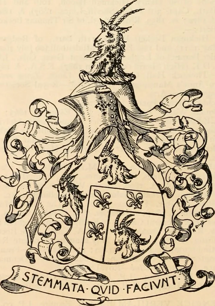 An illustration from Armorial families : a directory of gentlemen of coat-armour, 1905, leaf 89