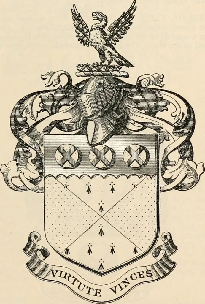 An illustration from Armorial families : a directory of gentlemen of coat-armour, 1905, leaf 890