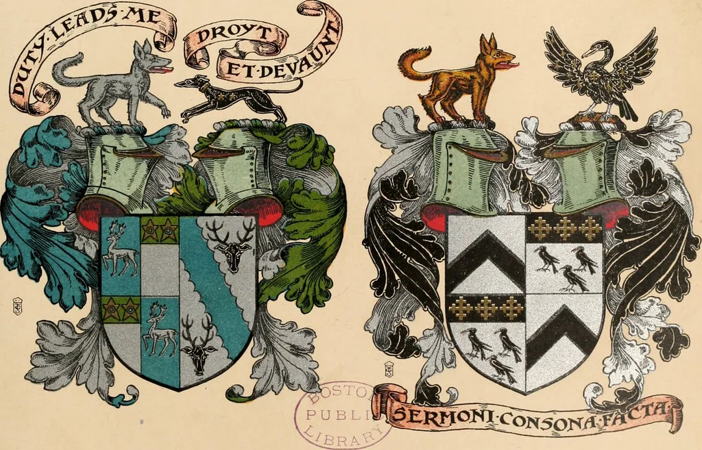 An illustration from Armorial families : a directory of gentlemen of coat-armour, 1905, leaf 894