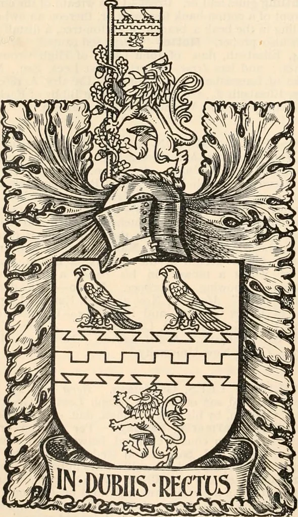 An illustration from Armorial families : a directory of gentlemen of coat-armour, 1905, leaf 899