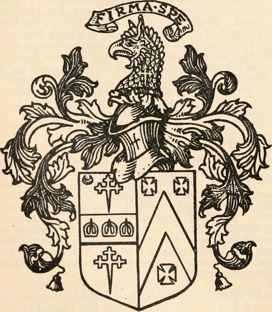 An illustration from Armorial families : a directory of gentlemen of coat-armour, 1905, leaf 907