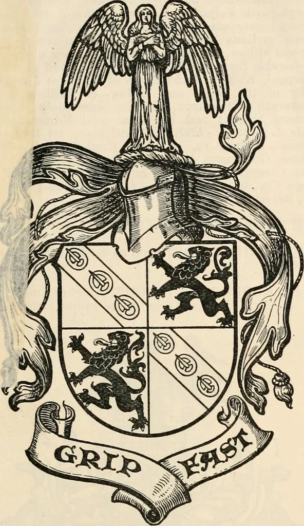 An illustration from Armorial families : a directory of gentlemen of coat-armour, 1905, leaf 908