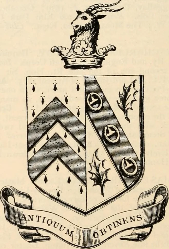 An illustration from Armorial families : a directory of gentlemen of coat-armour, 1905, leaf 91