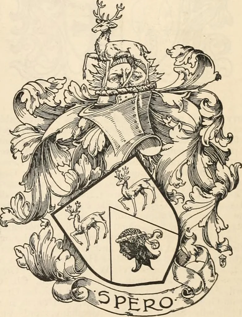 An illustration from Armorial families : a directory of gentlemen of coat-armour, 1905, leaf 910