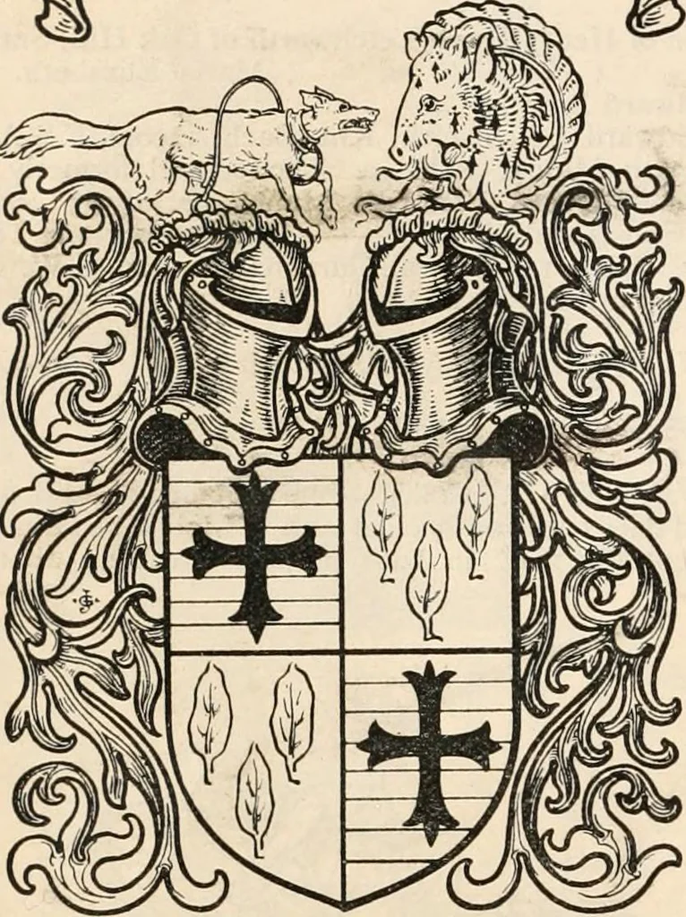 An illustration from Armorial families : a directory of gentlemen of coat-armour, 1905, leaf 911