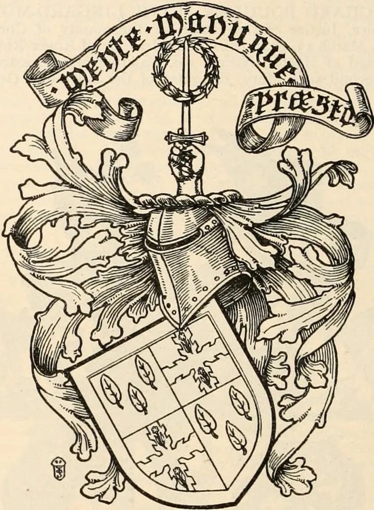 An illustration from Armorial families : a directory of gentlemen of coat-armour, 1905, leaf 921