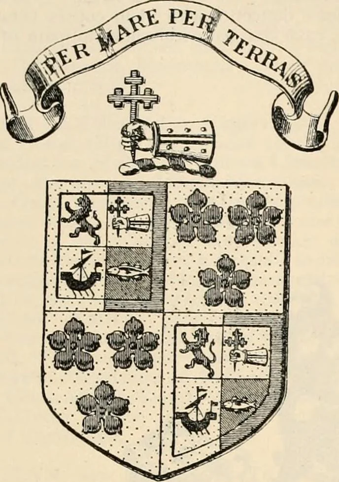 An illustration from Armorial families : a directory of gentlemen of coat-armour, 1905, leaf 924