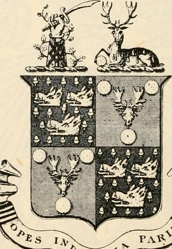 An illustration from Armorial families : a directory of gentlemen of coat-armour, 1905, leaf 943