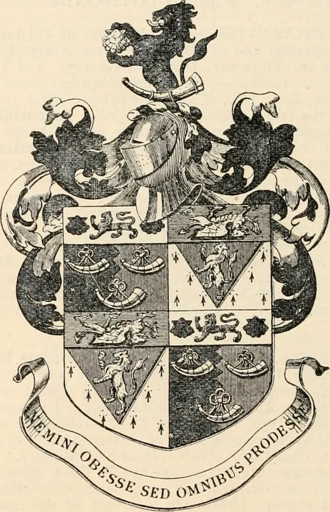 An illustration from Armorial families : a directory of gentlemen of coat-armour, 1905, leaf 945