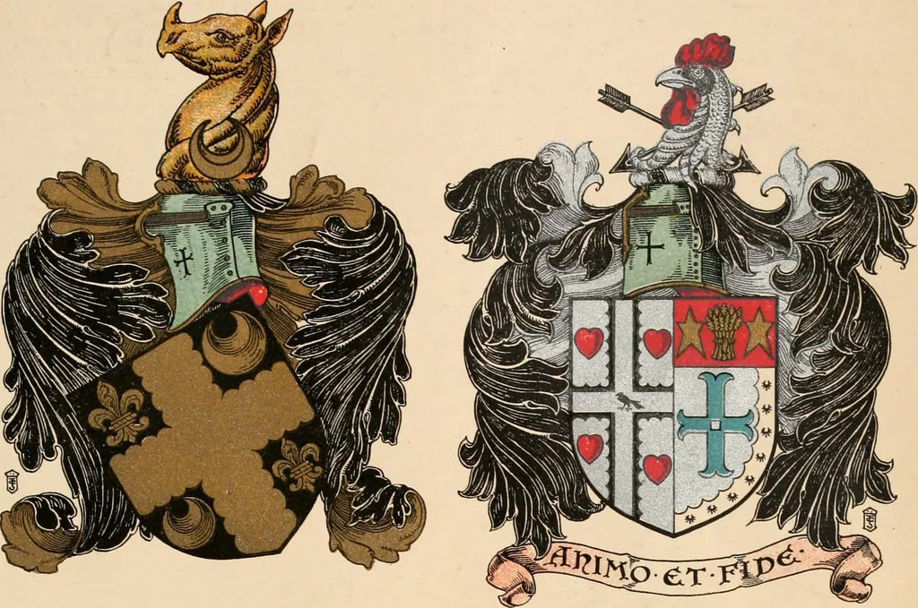 An illustration from Armorial families : a directory of gentlemen of coat-armour, 1905, leaf 948