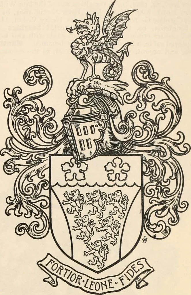 An illustration from Armorial families : a directory of gentlemen of coat-armour, 1905, leaf 950