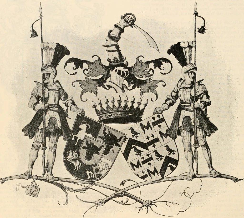 An illustration from Armorial families : a directory of gentlemen of coat-armour, 1905, leaf 951