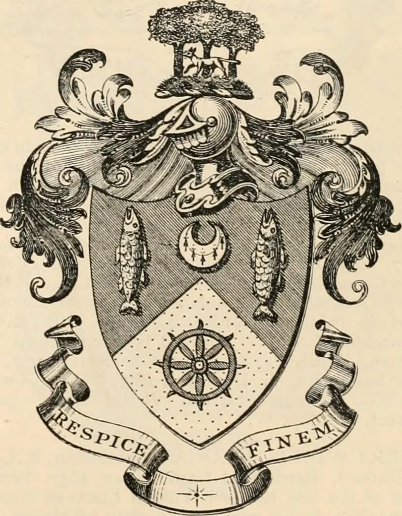 An illustration from Armorial families : a directory of gentlemen of coat-armour, 1905, leaf 952