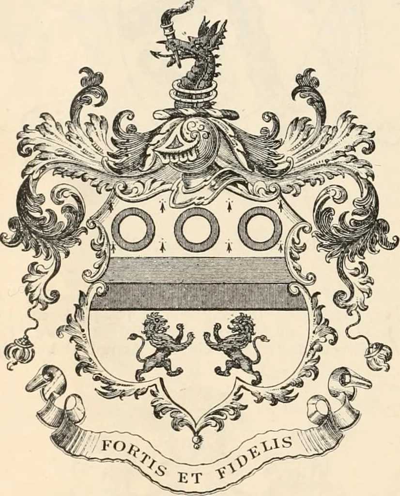 An illustration from Armorial families : a directory of gentlemen of coat-armour, 1905, leaf 953