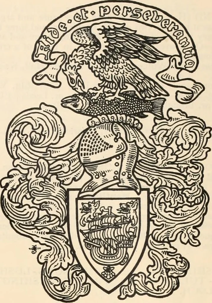 An illustration from Armorial families : a directory of gentlemen of coat-armour, 1905, leaf 956