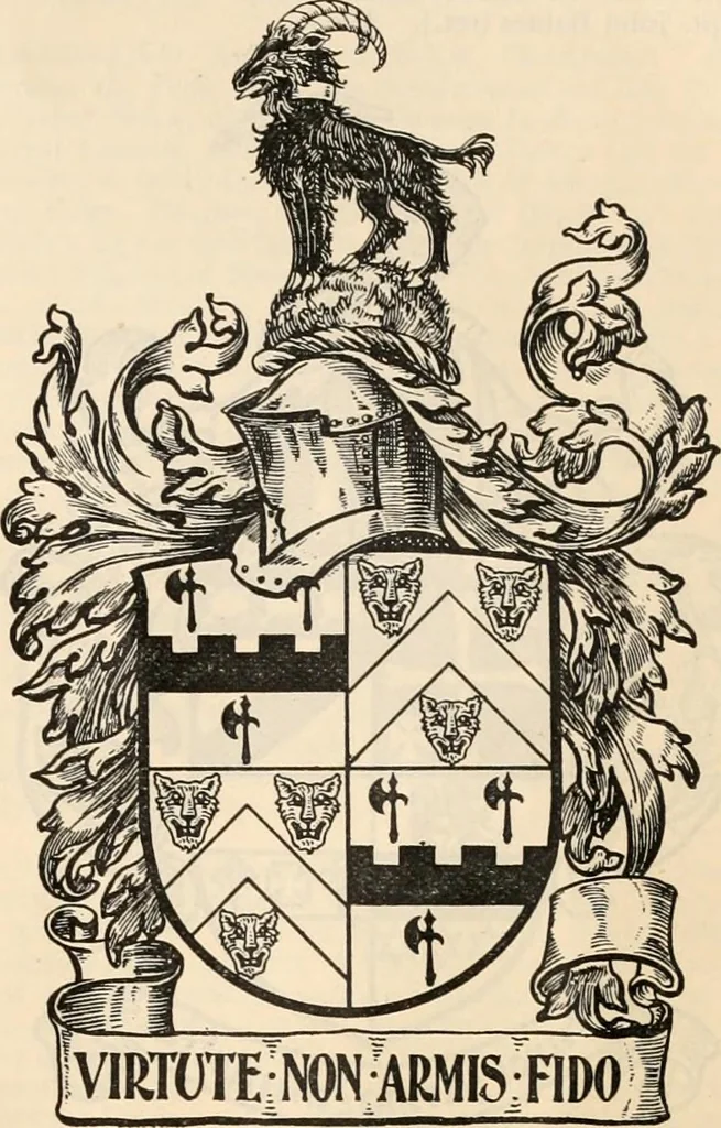 An illustration from Armorial families : a directory of gentlemen of coat-armour, 1905, leaf 96