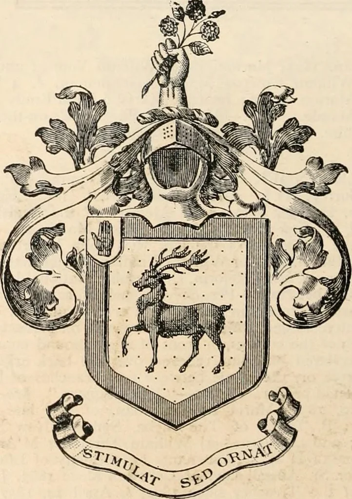 An illustration from Armorial families : a directory of gentlemen of coat-armour, 1905, leaf 965