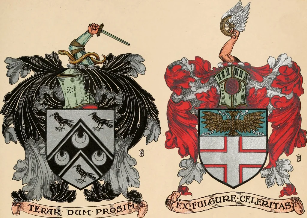 An illustration from Armorial families : a directory of gentlemen of coat-armour, 1905, leaf 966