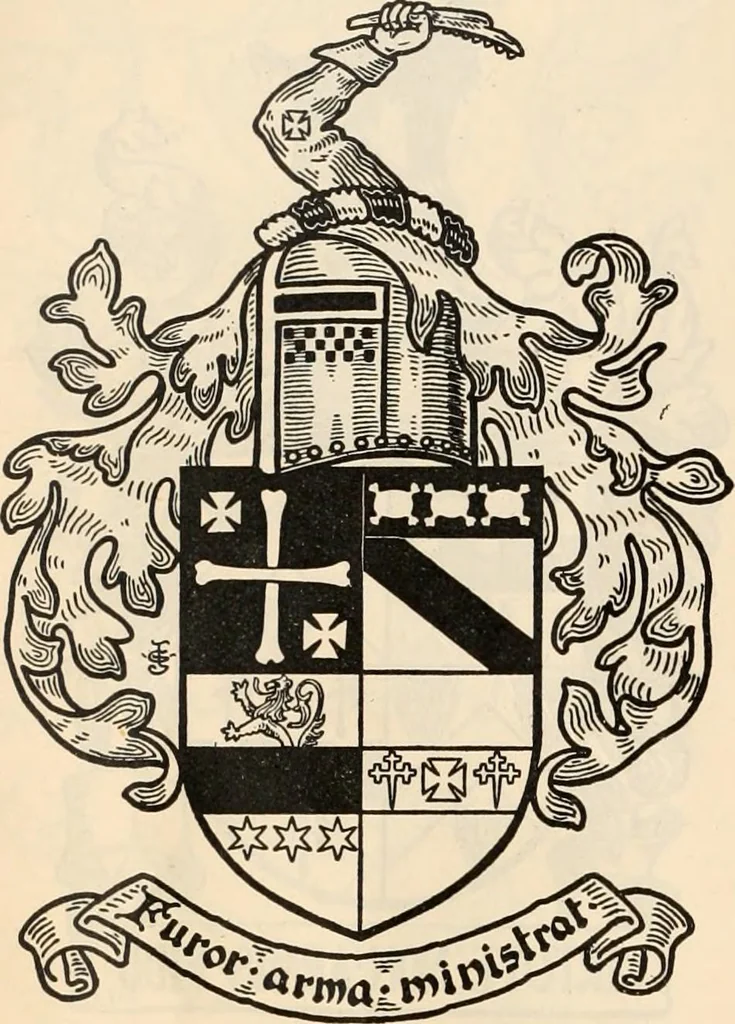 An illustration from Armorial families : a directory of gentlemen of coat-armour, 1905, leaf 97
