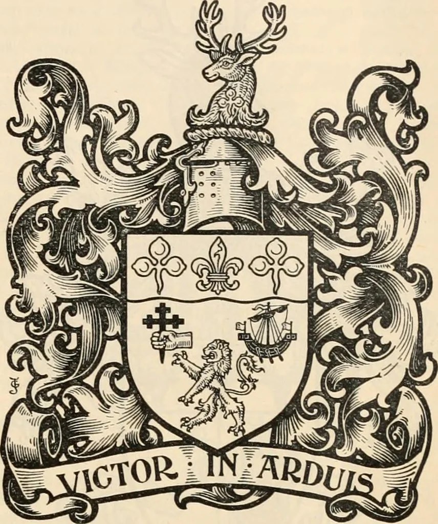 An illustration from Armorial families : a directory of gentlemen of coat-armour, 1905, leaf 972