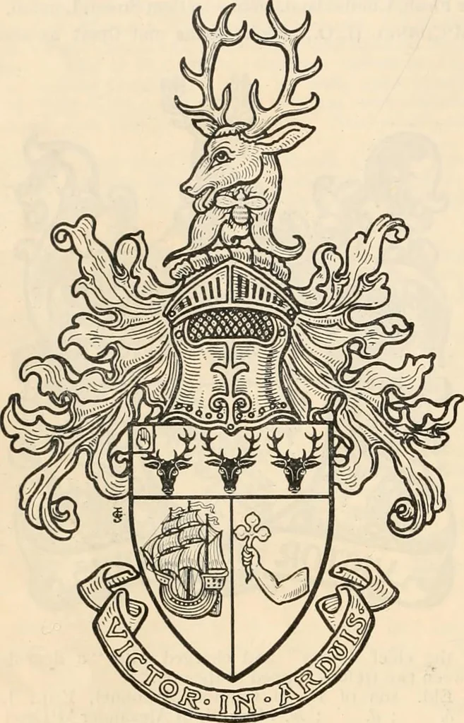 An illustration from Armorial families : a directory of gentlemen of coat-armour, 1905, leaf 973