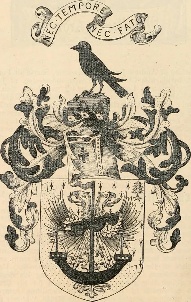 An illustration from Armorial families : a directory of gentlemen of coat-armour, 1905, leaf 975