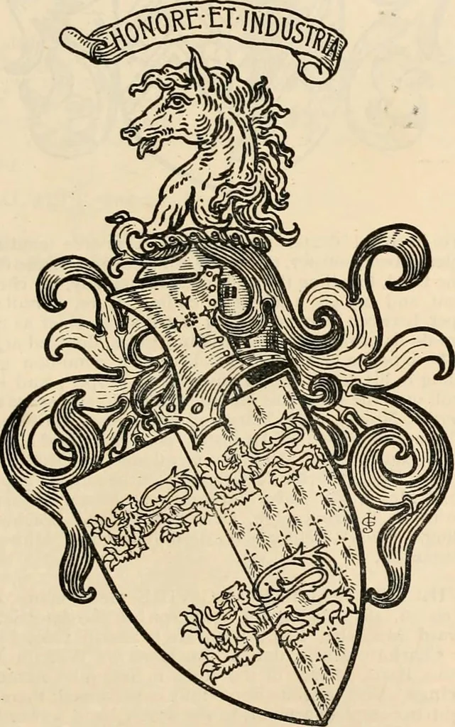 An illustration from Armorial families : a directory of gentlemen of coat-armour, 1905, leaf 980