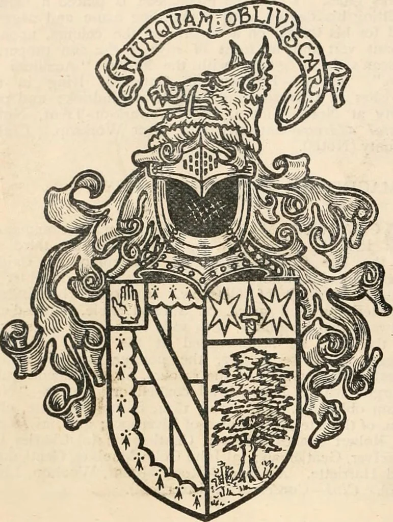 An illustration from Armorial families : a directory of gentlemen of coat-armour, 1905, leaf 983