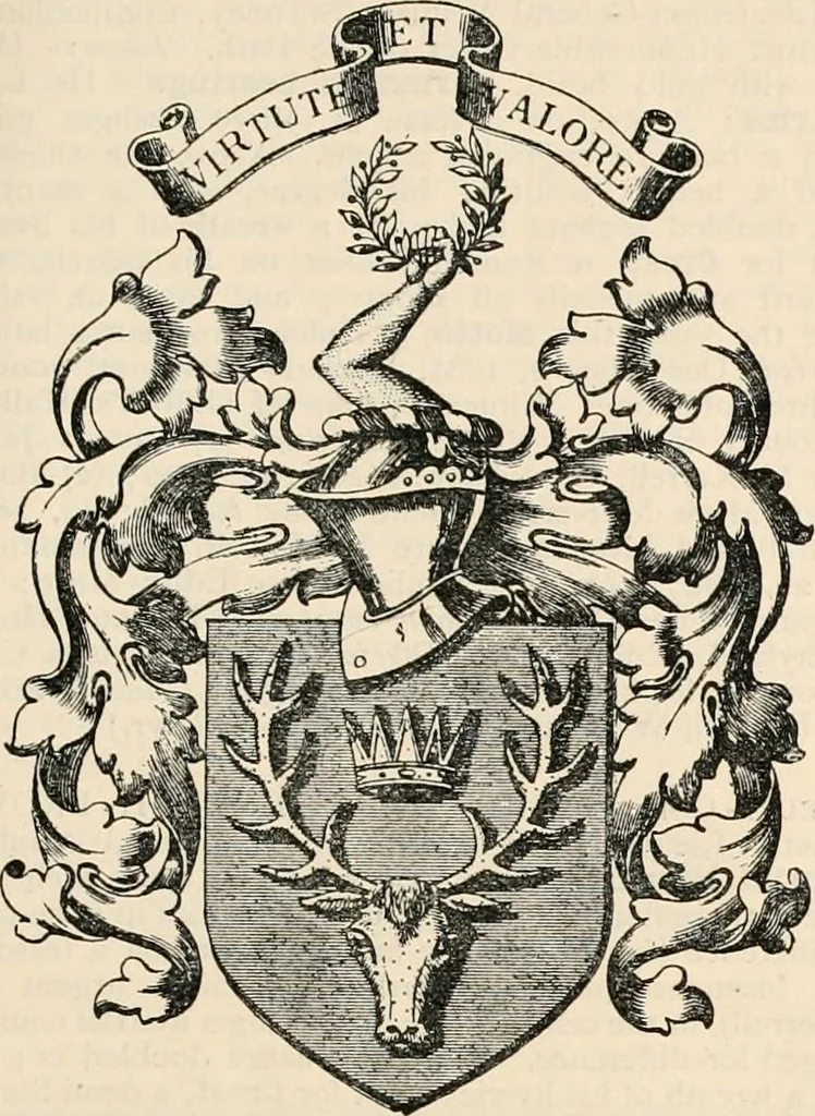 An illustration from Armorial families : a directory of gentlemen of coat-armour, 1905, leaf 988