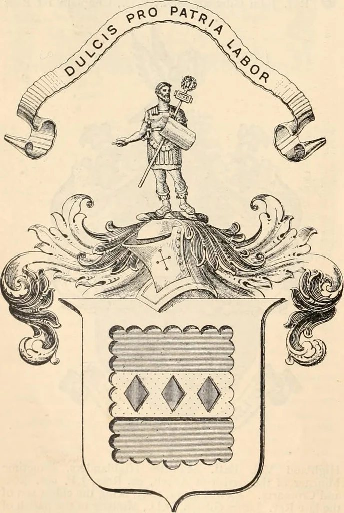 An illustration from Armorial families : a directory of gentlemen of coat-armour, 1905, leaf 989