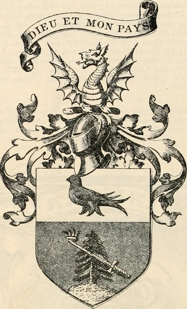 An illustration from Armorial families : a directory of gentlemen of coat-armour, 1905, leaf 991
