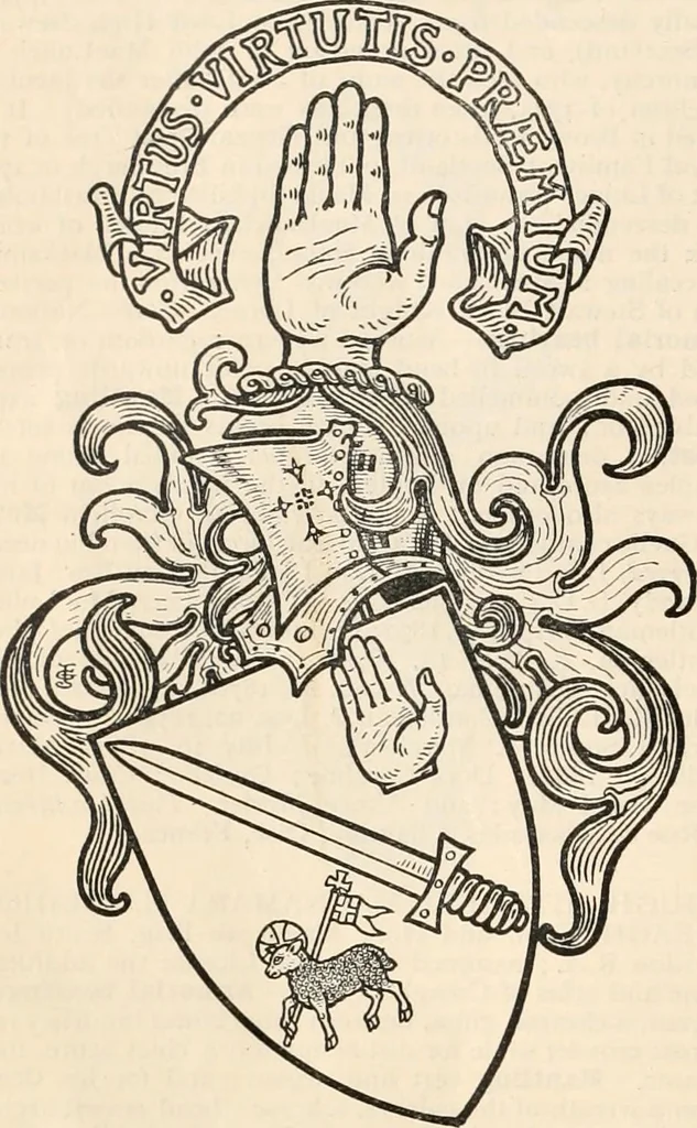 An illustration from Armorial families : a directory of gentlemen of coat-armour, 1905, leaf 995