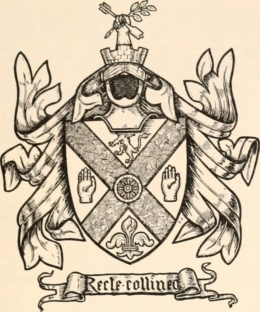 An illustration from Armorial families : a directory of gentlemen of coat-armour, 1905, leaf 104