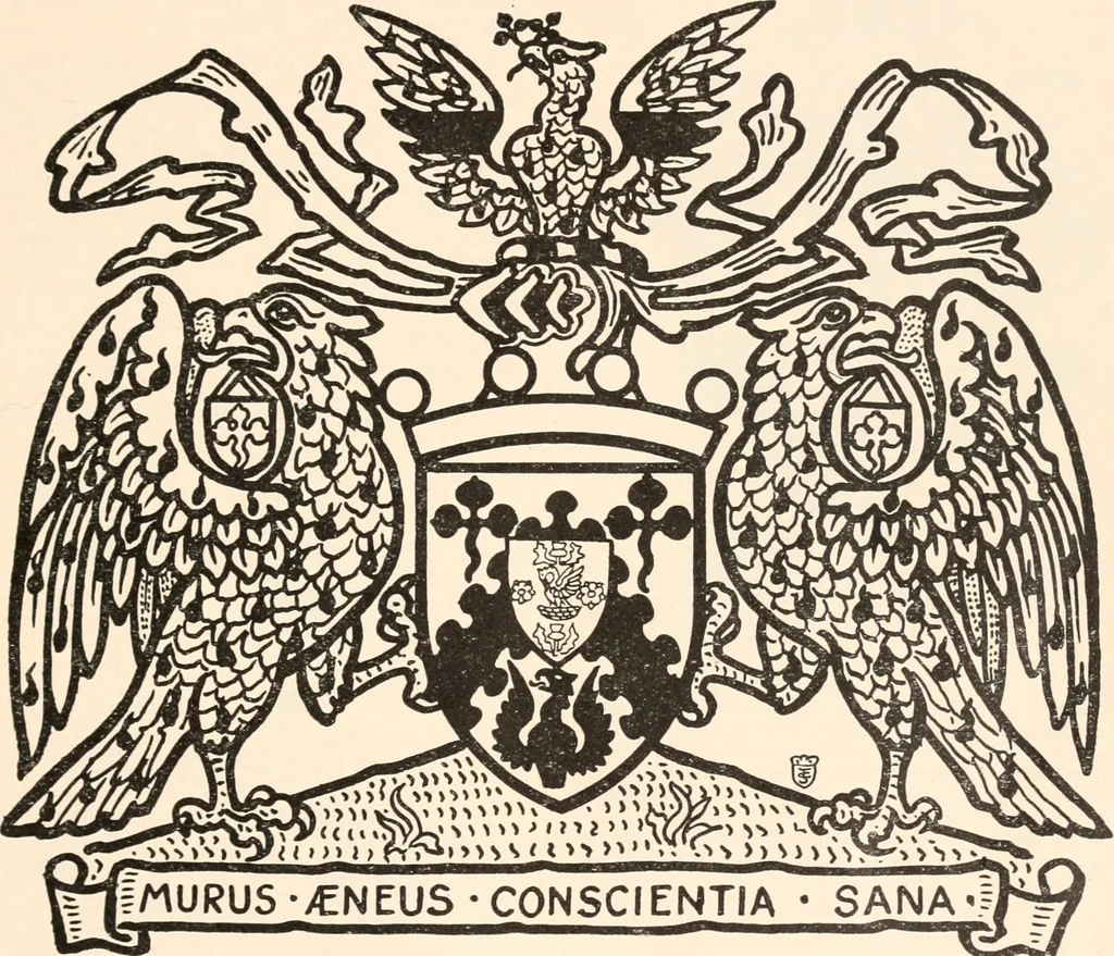 An illustration from Armorial families : a directory of gentlemen of coat-armour, 1905, leaf 106