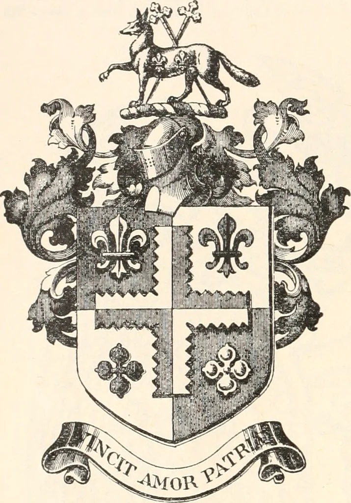 An illustration from Armorial families : a directory of gentlemen of coat-armour, 1905, leaf 107