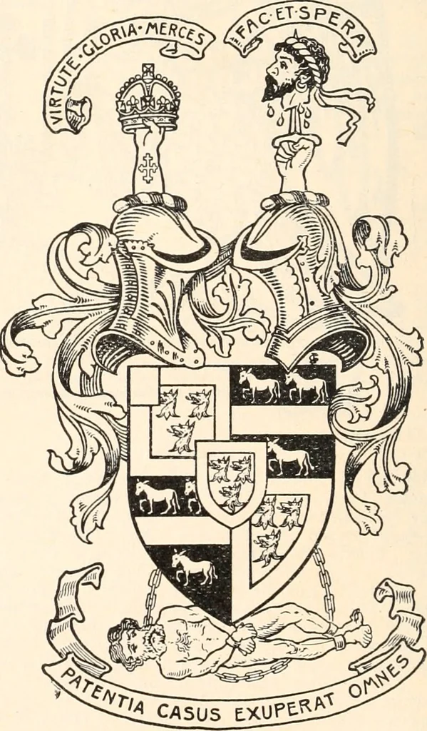 An illustration from Armorial families : a directory of gentlemen of coat-armour, 1905, leaf 107