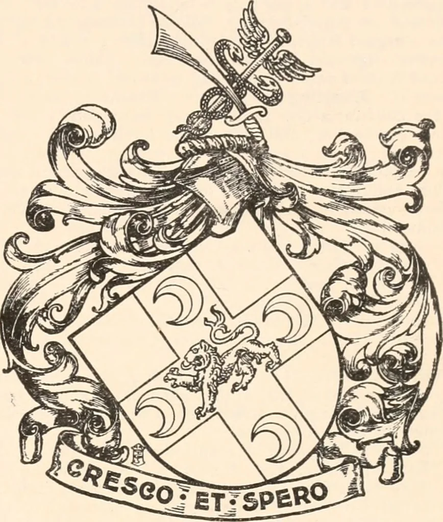 An illustration from Armorial families : a directory of gentlemen of coat-armour, 1905, leaf 114