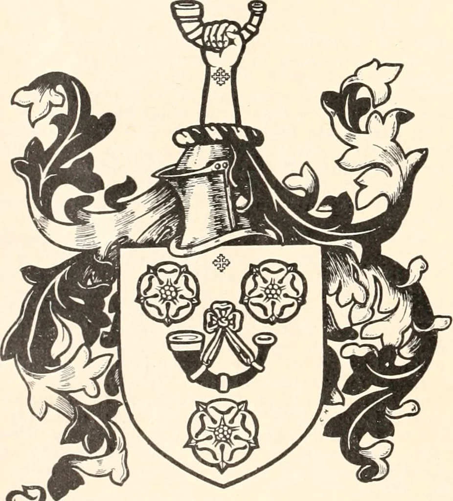 An illustration from Armorial families : a directory of gentlemen of coat-armour, 1905, leaf 123