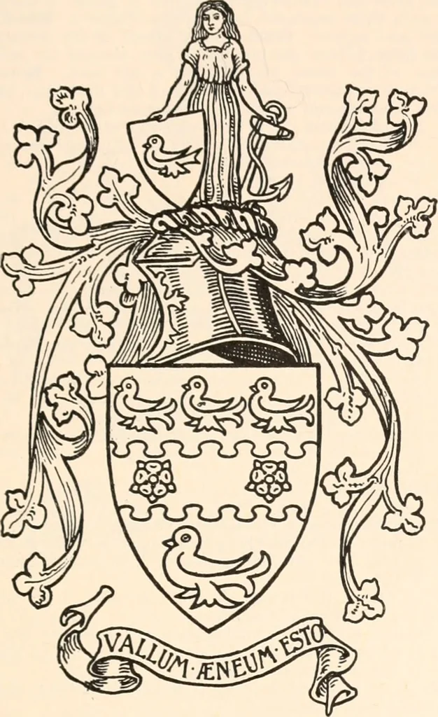 An illustration from Armorial families : a directory of gentlemen of coat-armour, 1905, leaf 126