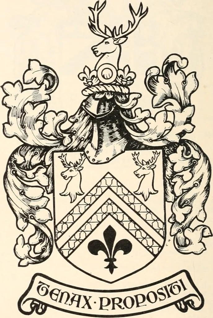 An illustration from Armorial families : a directory of gentlemen of coat-armour, 1905, leaf 129