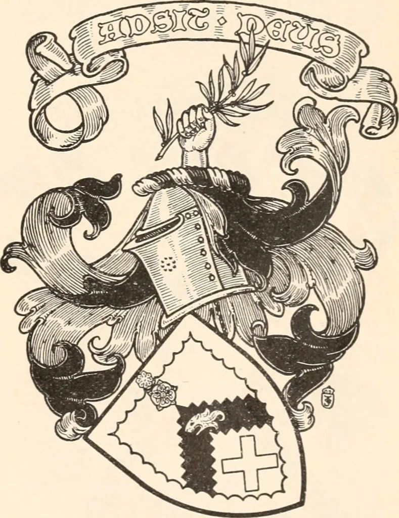 An illustration from Armorial families : a directory of gentlemen of coat-armour, 1905, leaf 132